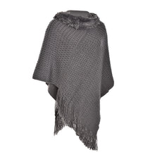 Women Poncho Knit Cloak Coat Batwing Cape Ladies Hooded Sweater Outwear Knitwear Top SM6