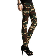 Casual Military Denim Trousers Tight Elastic High Waist Camouflage Pencil Pants Army Women Pants for Women SM6