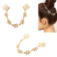 Hair Accessories Gold Leaf Chain With Comb Head Headb s For Women Girl Lady SM6