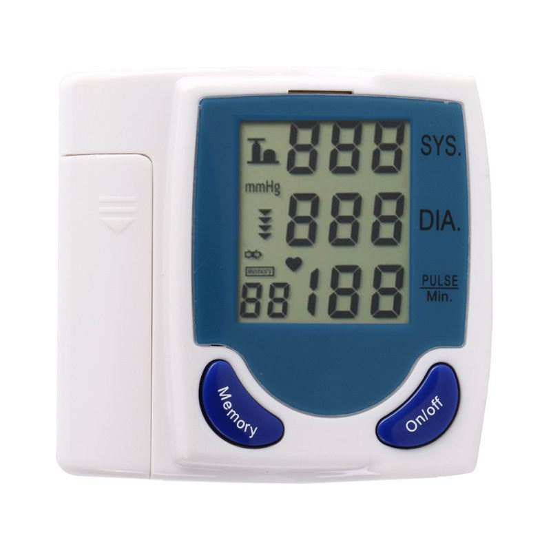 New Health Care Wrist digital lcd Blood Pressure Monitor Automatic Tonometer Meter For Measuring Pulse Rate PY7 SM6