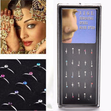 Stainless Steel Nose Open Hoop Ring Nose Ring Piercing Nose Studs with Box Body Piercing Jewelry 40pcs 0r 18pcs SM6