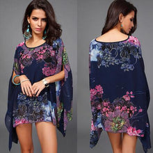 Blusas Print Pattern Chiffon Women Blouse Bat Sleeve Shirt Tops 5 Colors blusa feminina kimono SM6