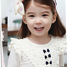 New Kids Girls Lace Bowknot Ruffled Cotton Bottoming Shirts Blouse Baby Long Sleeve Tops Clothing SM6