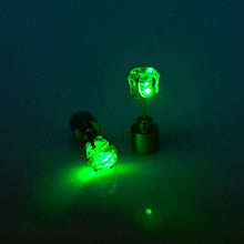 New LED Flashing Light Up Earring Bling Dance Party Disco Ear StudsSM6