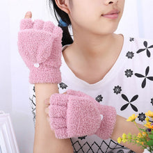 New Men Women Gloves Warm Half Finger Flip Knitted Mittens Glove 6 ColorsSM6