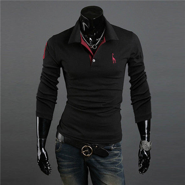 New Mens Premium Brand Designer Giraffe Casual Basic Slim Fit Short POLO Shirts SM6