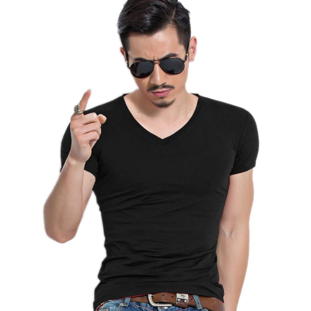 Mens Tops Tees Short Sleeve t shirt Man Men's T-shirt men's  v neck T shirt men SM6