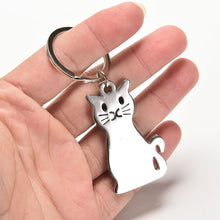 Metal cat keychains key rings animal key chains personalized car key holder pendant women bag charms key ring SM6