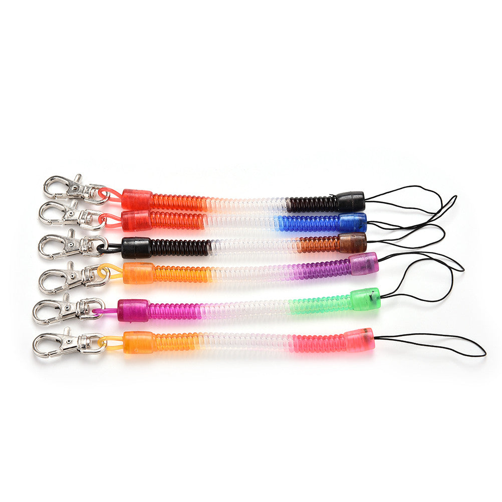 Retractable telephone cord key chain mobile phone chain plastic keychain tool elastic rope rope SM6