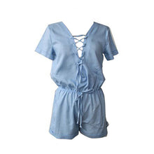 S-XL Party Bodycon Jumpsuit Deep V-Neck Clubwear Playsuit Romper Short Sleeve Plus Size Women Clothing SM6