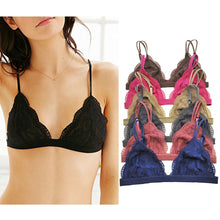 Sexy Transparent Bralet Lace Bralette Crop Top Bra Unpadded Wireless Brassiere See Through Intimates Camis For Women SM6
