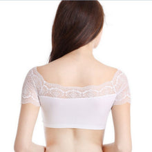 New Sexy Women Lace Bra Strap Shirt Vest Blouse Short Tank Crop Tops Black Unpadded Bras SM6