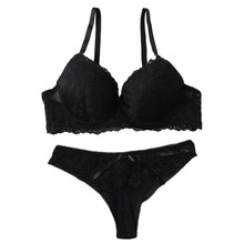 Sexy Women Lace Embroidery Bra Set Underwire Push Up Bralette Thong Bottom Underwear Set Lingerie Suits Ropa Interior Mujer SM6