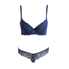 Sexy Women Lace Embroidery Bra Set Underwire Push Up Bralette Thong Bottom Underwear Set Lingerie Suits Ropa Interior Mujer SM6