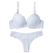 Sexy Women Lace Embroidery Bra Set Underwire Push Up Bralette Thong Bottom Underwear Set Lingerie Suits Ropa Interior Mujer SM6