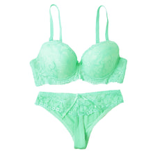 Sexy Women Lace Embroidery Bra Set Underwire Push Up Bralette Thong Bottom Underwear Set Lingerie Suits Ropa Interior Mujer SM6