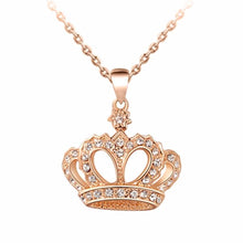 Silver Gold Plated Pendant Necklaces Rhinestone Crystal Crown Necklace Classic Chokers Necklace Jewelry For Women SM6