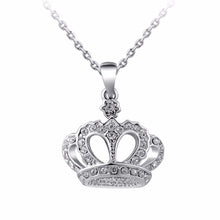 Silver Gold Plated Pendant Necklaces Rhinestone Crystal Crown Necklace Classic Chokers Necklace Jewelry For Women SM6