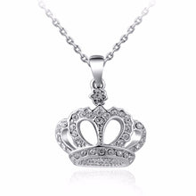 Silver Gold Plated Pendant Necklaces Rhinestone Crystal Crown Necklace Classic Chokers Necklace Jewelry For Women SM6