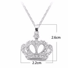Silver Gold Plated Pendant Necklaces Rhinestone Crystal Crown Necklace Classic Chokers Necklace Jewelry For Women SM6