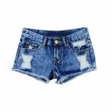 New Fashion Shorts Women Denim Shorts Solid Blue Short Jeans Hole Style Shorts SM6
