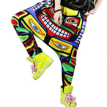 New Street Women Face Drop Croth Baggy Trousers Hip Hop Small Feet Dance Harem Pants SM6
