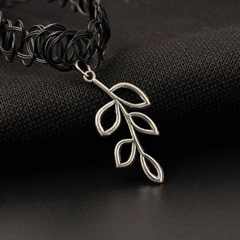 New Stretch Tattoo Choker Torques Necklace Elastic Pendant Necklaces Funky Lady GiftSM6