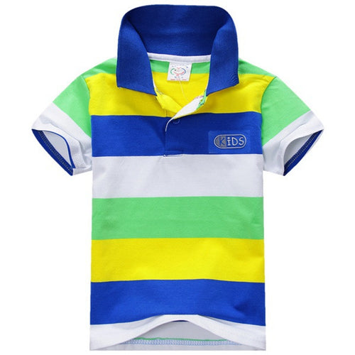 1-7Y Baby Children Boys Striped T-shirts Kids Tops S Tee Polo Shirts Clothing SM6