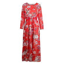 Beach Dress Women Boho Long Maxi Dress Floor Length O Neck Back Zipper Evening Party Dresses Vesitdos SM6