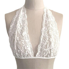 Crop Top Halter Crochet Tops Deep V Neck Bralette Vintage Lace Camisole B age Backless Top SM6