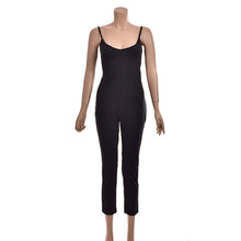 Women jumpsuit Solid Color Sleeveless Simple   Elegant Bodycon Playsuit SM6