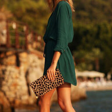 New Sexy Women Long Sleeve Party Dress Evening Casual Mini Dress With Sashes SM6