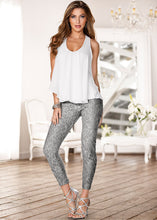 Women Chiffon Camisole Vest Sexy Scoop Neck Sleeveless Racer Back Casual Tank Top WhiteGreen SM6
