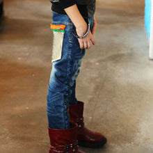 New Toddler Kid Cool Boy Jeans Denim Blue Close-fitting Pant Trousers 2-7Y Child SM6
