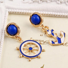 Vintage Brincos Gold Anchor Earrings Cute European   American Personality Drop Earings Women's Jewelry SM6