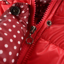 Super Warm Baby Girl Down Coat Bebe Hooded Jacket Bowknot Long Sleeve Jackets Kids Polka Dot Outwear SM6