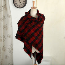 Women Blanket Oversized Tartan Plaid Scarf Wrap Shawl Poncho Jacket Coat Stole SM6