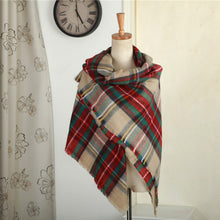 Women Blanket Oversized Tartan Plaid Scarf Wrap Shawl Poncho Jacket Coat Stole SM6