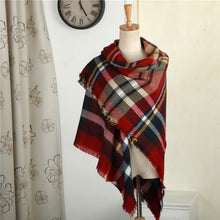 Women Blanket Oversized Tartan Plaid Scarf Wrap Shawl Poncho Jacket Coat Stole SM6