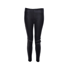 Women Faux Leather Leggings Slim Pants Elastic Stretch Skinny Pants Trousers Pencil Pants Black SM6