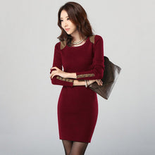 New Women Long Sleeve Bodycon Dress Crew Neck Club Evening Party Mini DressesSM6