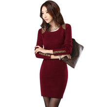 New Women Long Sleeve Bodycon Dress Crew Neck Club Evening Party Mini DressesSM6