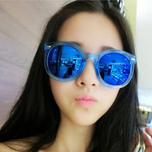 New Women Round Mirrored Lens Sunglasses Eyewear Plastic Frame Jelly Sun Glasses UV400SM6