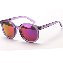 New Women Round Mirrored Lens Sunglasses Eyewear Plastic Frame Jelly Sun Glasses UV400SM6