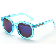 New Women Round Mirrored Lens Sunglasses Eyewear Plastic Frame Jelly Sun Glasses UV400SM6