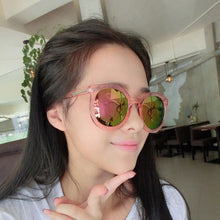 New Women Round Mirrored Lens Sunglasses Eyewear Plastic Frame Jelly Sun Glasses UV400SM6
