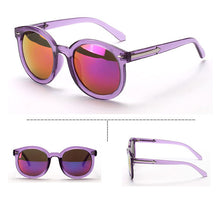 New Women Round Mirrored Lens Sunglasses Eyewear Plastic Frame Jelly Sun Glasses UV400SM6