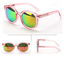 New Women Round Mirrored Lens Sunglasses Eyewear Plastic Frame Jelly Sun Glasses UV400SM6