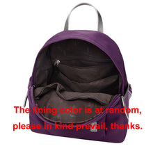 Women Small Nylon Backpack Leather Zipper Casual Waterproof Schoolbag Travel Bag BlackDark Blue School Bags For Teenagers SM6