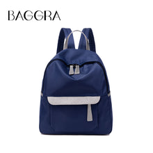 Women Small Nylon Backpack Leather Zipper Casual Waterproof Schoolbag Travel Bag BlackDark Blue School Bags For Teenagers SM6
